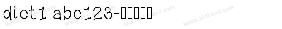 dict1 abc123字体转换